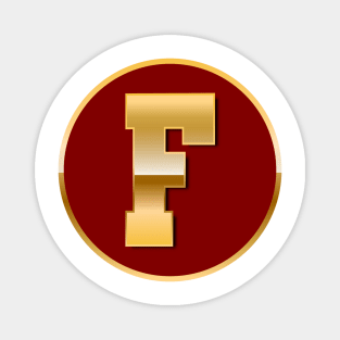 Gold letter F Magnet